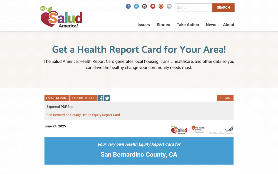 Health Equity Report Card for San Bernardino County, CA